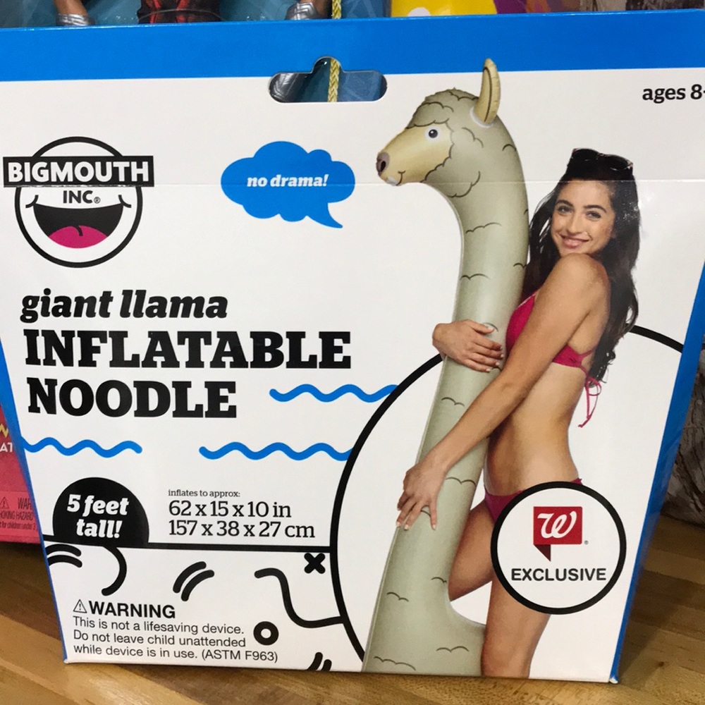 Giant llama inflatable noodle